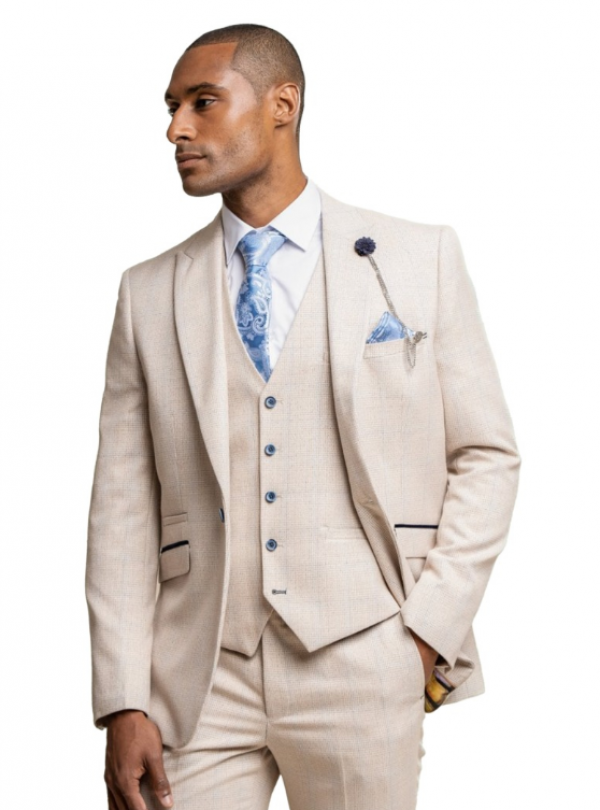 Jas Slim Fit dengan Kombinasi Bahan Kulit dan Kain